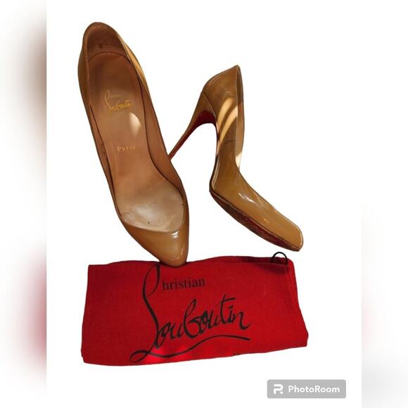 CHRISTIAN LOUBOUTIN TAUPE HEEL SIZE 40 (10US) - Picture 1 of 11